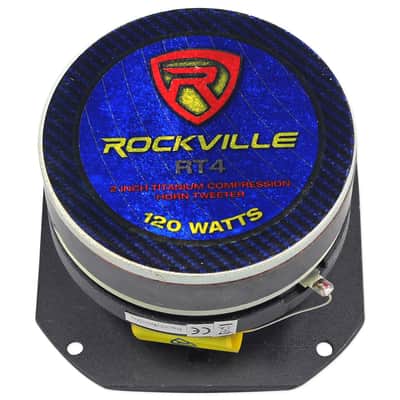Rockville RT4 2" Home Theater Tweeter Titanium Compression Horn w/ 120 Watts image 4