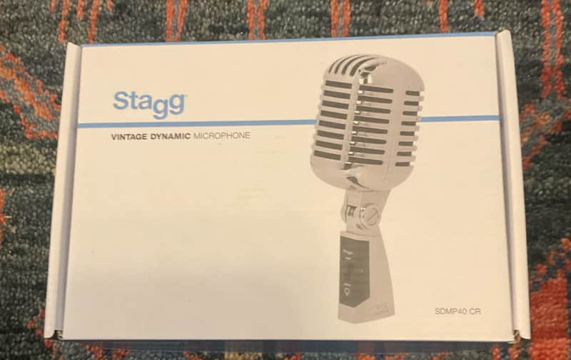 (MINT) Stagg SDMP40-CR Multipurpose 50s Style Cardioid Dynamic Microphone, Chrome image 1