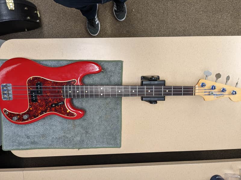 Fender Precision Bass with Rosewood Fretboard 1965 Fiesta Red image 1