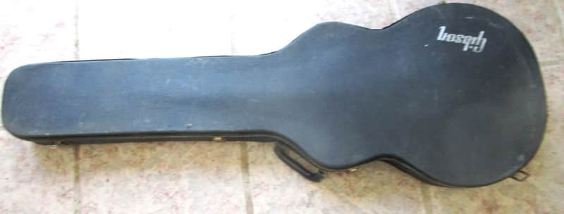 Gibson Les Paul Bass Guitar Case 1970's, Black, Red Interior image 1