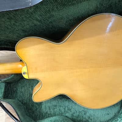 Rare 1959 Grimshaw SS semi electric guitar, blonde, fitted Bigsby,  short scale neck, dog ear P90's image 9
