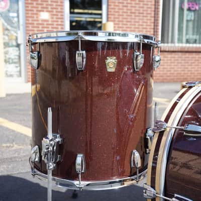 Ludwig USA Classic Maple 3pc Shell Pack - Burgundy Sparkle Wrap | 12", 16", 22" LUDWIG -USA Showroom Shell Pack! image 7