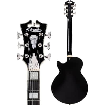 D'Angelico Premier SS Semi-Hollow Electric Guitar With Stopbar Tailpiece Regular Black Flake image 4