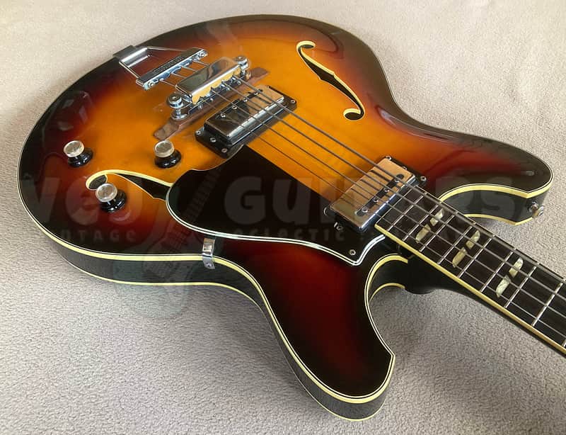 YAMAHA SA-70 BASS - c.1968 w/HSC - ALL-ORIGINAL SEMI-ACOUSTIC VINTAGE MIJ - Excellent