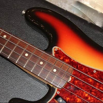 Left Handed Fender Precision Bass 1965 Sunburst image 6
