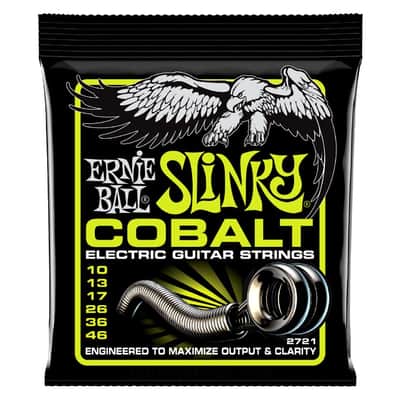 Regular Slinky Cobalt Electric Guitar Strings 10-46 Gauge Set FeCo-alloy enhanced magnetc-properties image 1