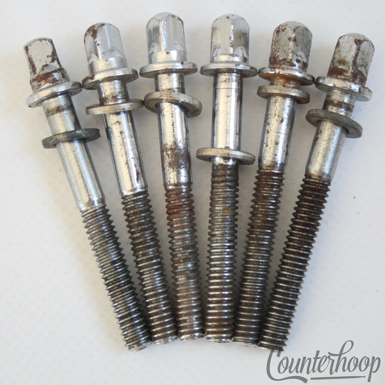 Ludwig 6x Tension T-Rods 1 7/8"Chrome Tom/Snare Drum Pioneer/Jazz Fest/Supra/Acr — main photograph