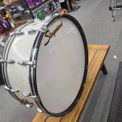 Slingerland Marching Bass Drum 28x10 - White Marine Pearl image 8