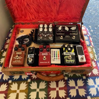 Self-Made Pedalboard with case - Light Brown/ Red image 7