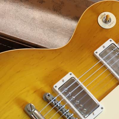 Minty! 2018 Gibson Custom Shop 1958 Les Paul Standard Electric Guitar Lemon Burst + COA OHSC image 3