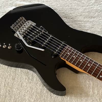 1980’s Kramer Focus 6000 Black Super Strat HSS Floyd Rose ESP MIJ Japan image 5