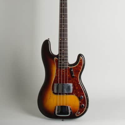 Fender Precision Bass Solid Body Electric Bass Guitar (1961), ser. #61838, original brown tolex hard shell case. image 1