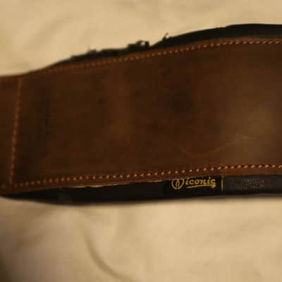 Iconic Leathers 3.25" Wide Brown Dual Padded Leather strap image 1