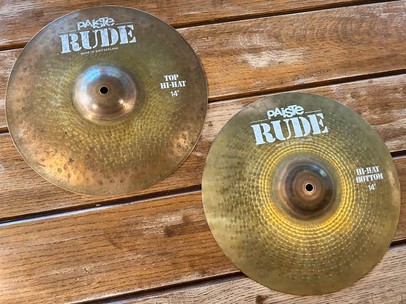 Paiste 14" RUDE Hi-Hat Cymbals (Pair) 1999 - Present - Raw image 1