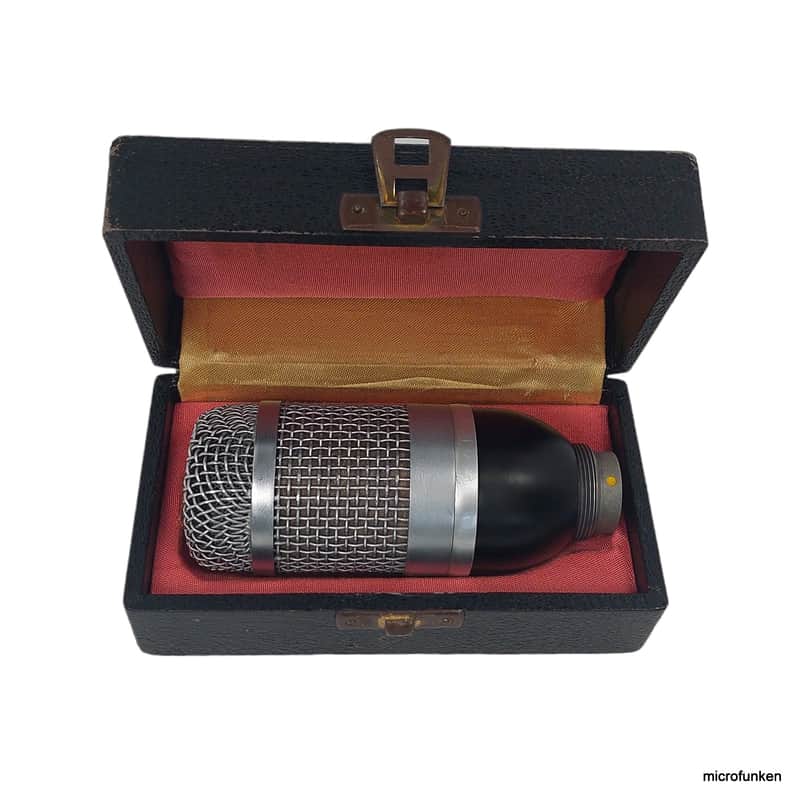 AKG D17 1958 Vintage Dynamic Microphone. Case. Adapter Cable. Clip image 1