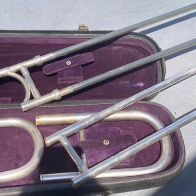 King Vintage King H. N. White "The King" Silver Trombone - Lion's Head emblem image 14