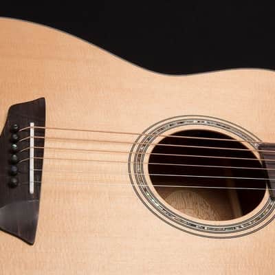Mint Washburn Woodline Model WLO100SWEK Acoustic Electric Solid Wood Guitar with Case image 7