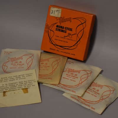 1950's Gibson Mona-Steel String Box Bass Strings Case Candy image 1