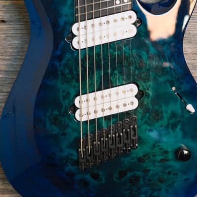 Used Kiesel 2022 Aries Multiscale 8-String Guitar - Aquaburst Gloss w/Bag image 3