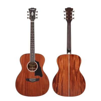 D'Angelico Excel Tammany Acoustic-Electric Guitar â€“ Natural Mahogany, Solid Top, Grover Tuners, Fishman Pickup image 5
