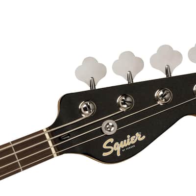 Paranormal Rascal Bass HH, Laurel Fingerboard, White Pearloid Pickguard, Metallic Black image 4