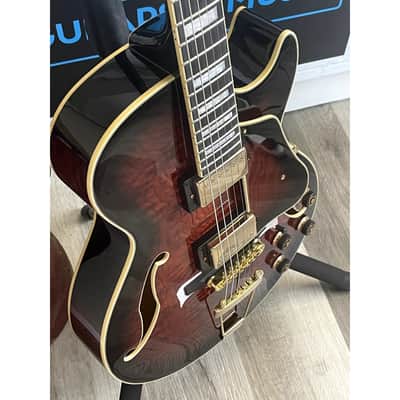 Ibanez AG95QA-DBS Artcore Expressionist Present - Dark Brown Sunburst image 3