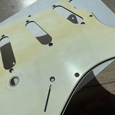 Vintage USA 54 8 Hole 50's Fender Stratocaster 56 Vintage Pickguard Celluloid / Nitrate White / Cream 1954 thru 58 RI image 6
