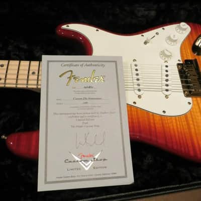 Rare Fender Custom Shop Limited Edition Custom Deluxe 2012 AAA Aged Cherry Burst Never Played image 1