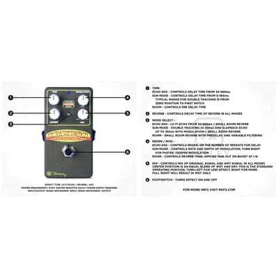 Keeley Memphis Sun Lo-Fi Reverb, Echo and Double-Tracker Pedal image 4
