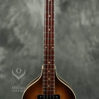 1966 Hofner 500/1 Violin Beatle Bass Sunburst image 4