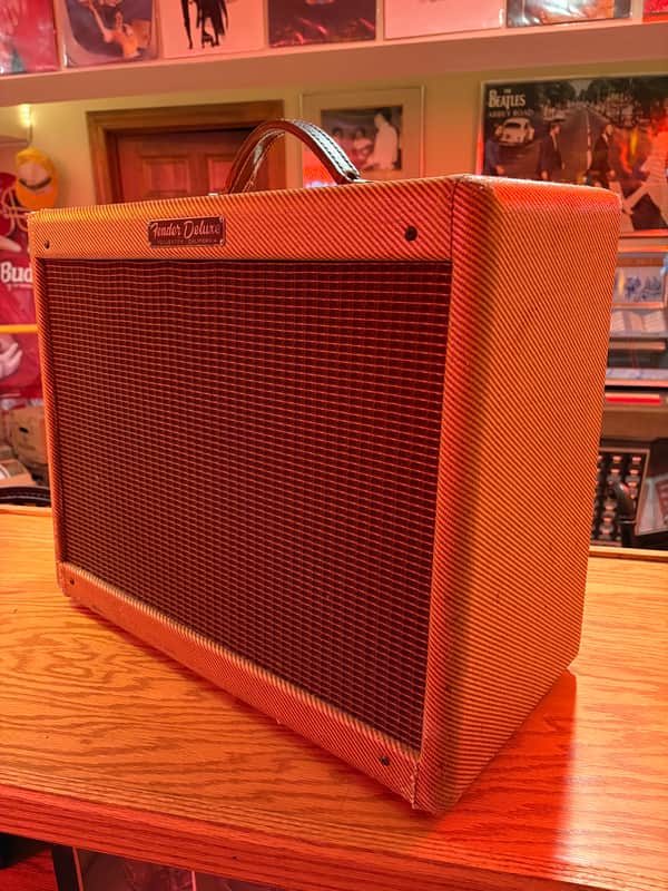 1956 Fender Deluxe 5E3 Narrow Panel 15-Watt 1x12" Guitar Combo- Tweed image 1
