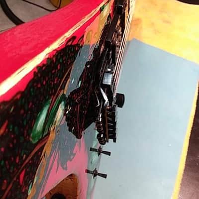 Kramer Voyager 80's Custom Painted Candy Red/Gold With A Dragon image 3