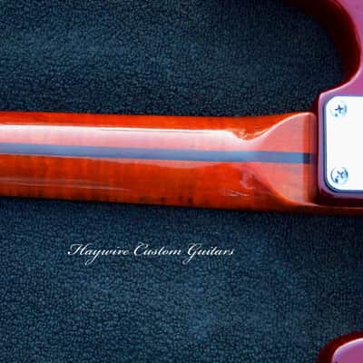 X-Light 6.2 lb. Cherry-Burst Stratocaster with Rosewood/Roasted Flame Maple Neck + 7 Sound Switching +Treble Bleed+ Working Bridge Tone+ Frets leveled, Crowned and Polished +Grover 406C Locking Tuners!! image 10