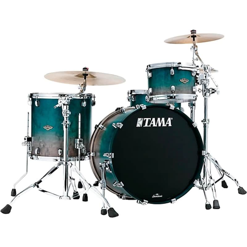 Tama Starclassic Walnut/Birch Lacquer 3-piece Shell Pack - Satin Sapphire Fade image 1