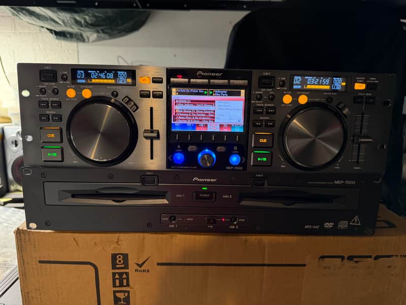 Pioneer MEP-7000 Dual CD MP3 DVD USB Midi Twin Professional Rackmount Deck DJ image 1