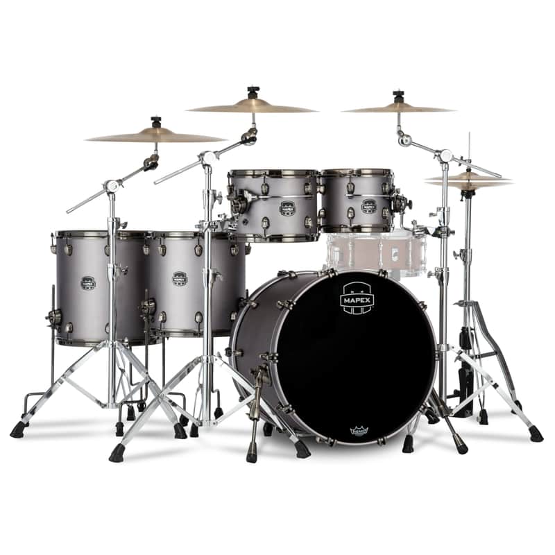 Mapex SE628XMBPG Saturn Evolution Maple Gun Metal Grey - Drum Shell Set image 1
