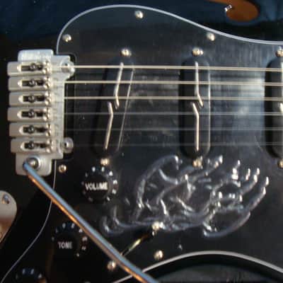 Custom Semi-Hollow Body Thin Line Strat w Lindsey Fralin Split Blade P'ups Black image 15