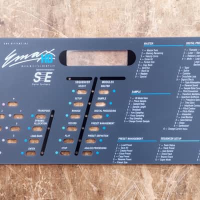 Brand New E-mu Emax HD SE Rack Replacement Control Panel Overlay - MINT + NEW!