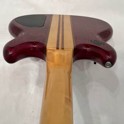Vantage VP-795B 4 String Bass Guitar 1981 Left Hand LEFTY Transparent Red made inJapan Matsumoku image 12