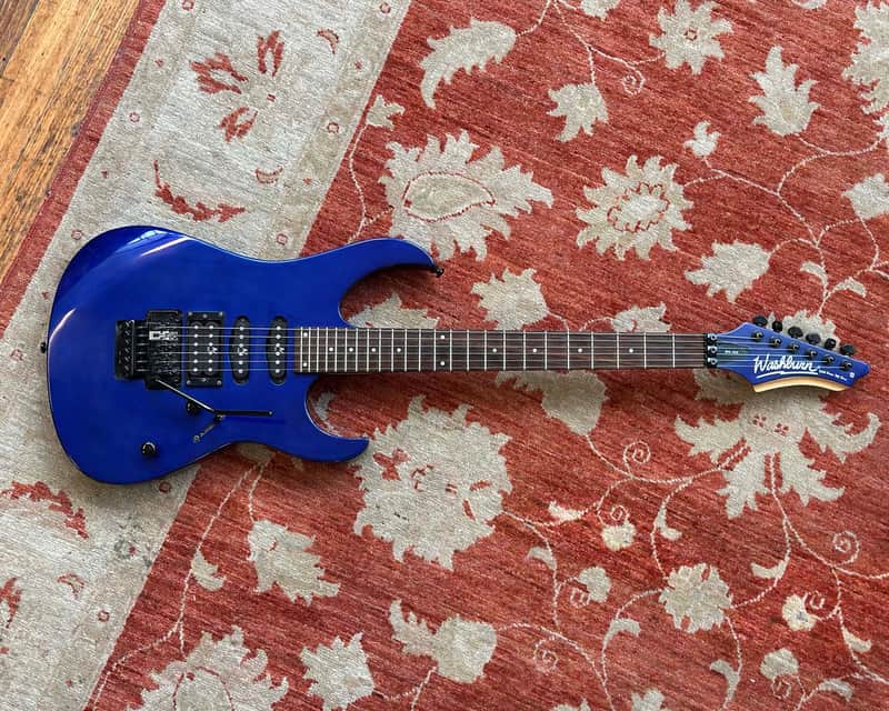 2000 Washburn WG-500 - Electric Blue w/ Licensed Floyd Rose