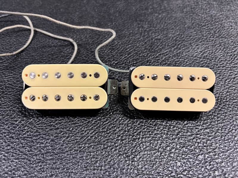 Manlius Asphalt Humbucker Set 50mm Spacing Cream image 1