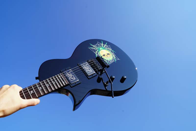 ESP Custom Shop KH-3 w/ Spider Black w/Graphic Left Handed 6-String w/ Case (NOS) image 1