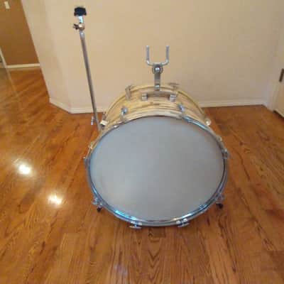 Pearl Vintage President 14 x 22 Bass Drum White Tiger Eye Finish All Original Japan Made! image 2