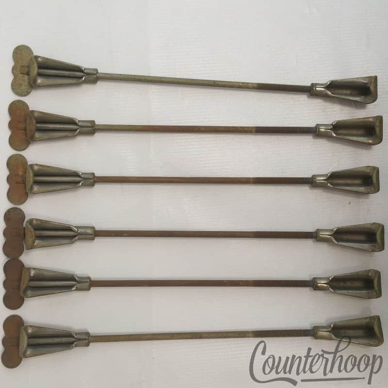 Leedy Single-Tension T-Rods+Claws Snare/Tom/Marching Drum 8 1/2" Nickel Vintage image 1