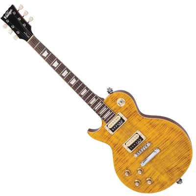 Vintage LV100AFD Reissued Paradise Left-Handed Flamed Amber image 1