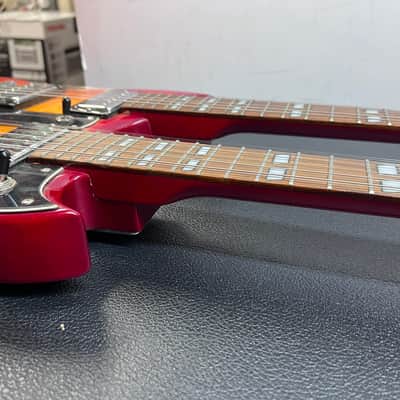 Galveston Double Neck Guitar  Cherry Red 6 string &12 string image 14