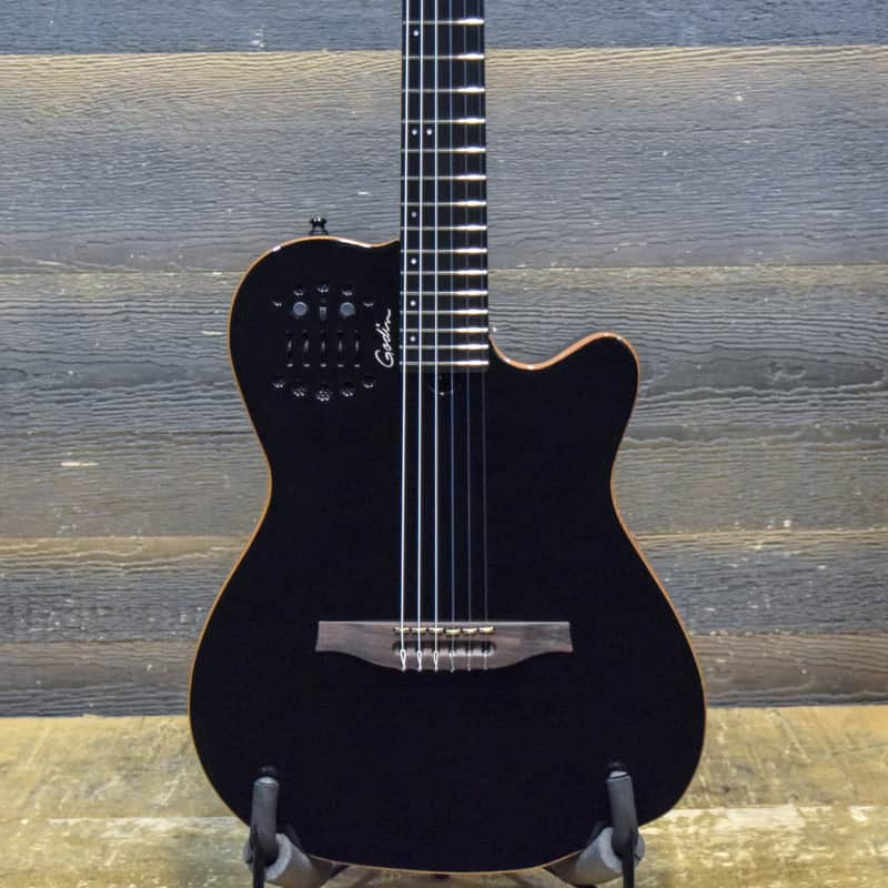 Godin Multiac ACS Nylon Cedar Top SF with Electronics Black Pearl image 1