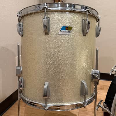 Vintage 60's Ludwig Maple 3-Piece 13/16/22 Drum Kit Set in Silver Sparkle (Rm4) image 3