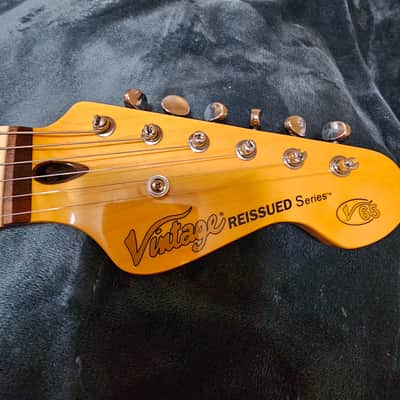 Vintage V65V-BK  Reissued Series with Vibrato 2010s - Gloss Black image 4