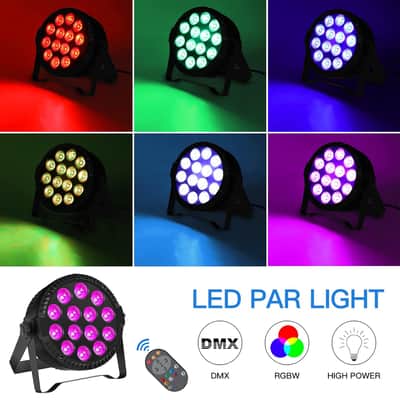 Stage Lights, 4 Pack Led Par Lights Rgbw Dj Stage Lighting 14X6W Uplights For Events By Sound Activated And Dmx Control For Wedding Church Live Show Disco Halloween Christmas Parties image 2